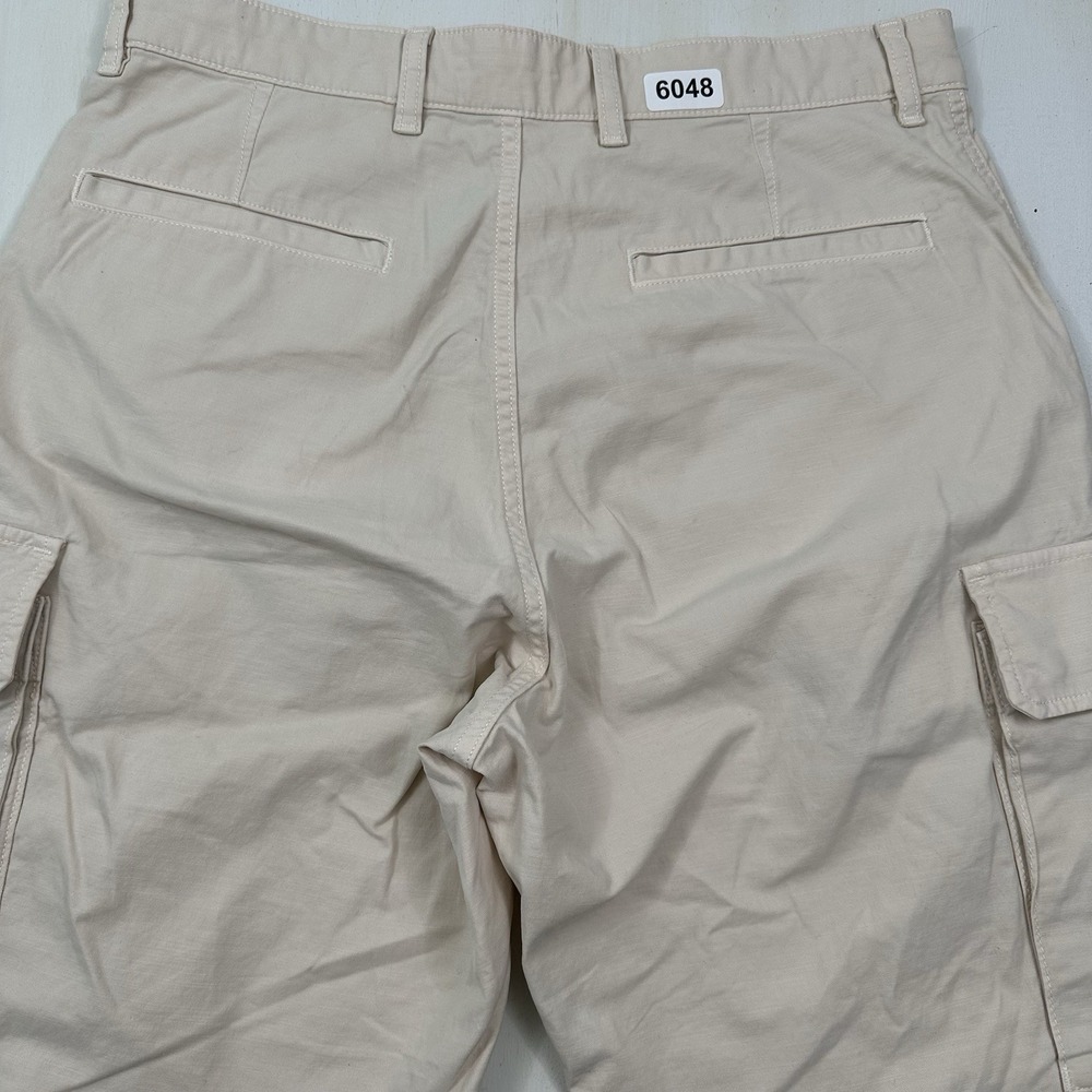 Uniqlo Paratrooper Cargo Pants Men 33x32 Tan Utility Drawstring Stretch Military